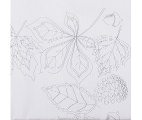 Kit de nappe à broder - Feuilles d'automne - 80 x 80 cm - Trimits