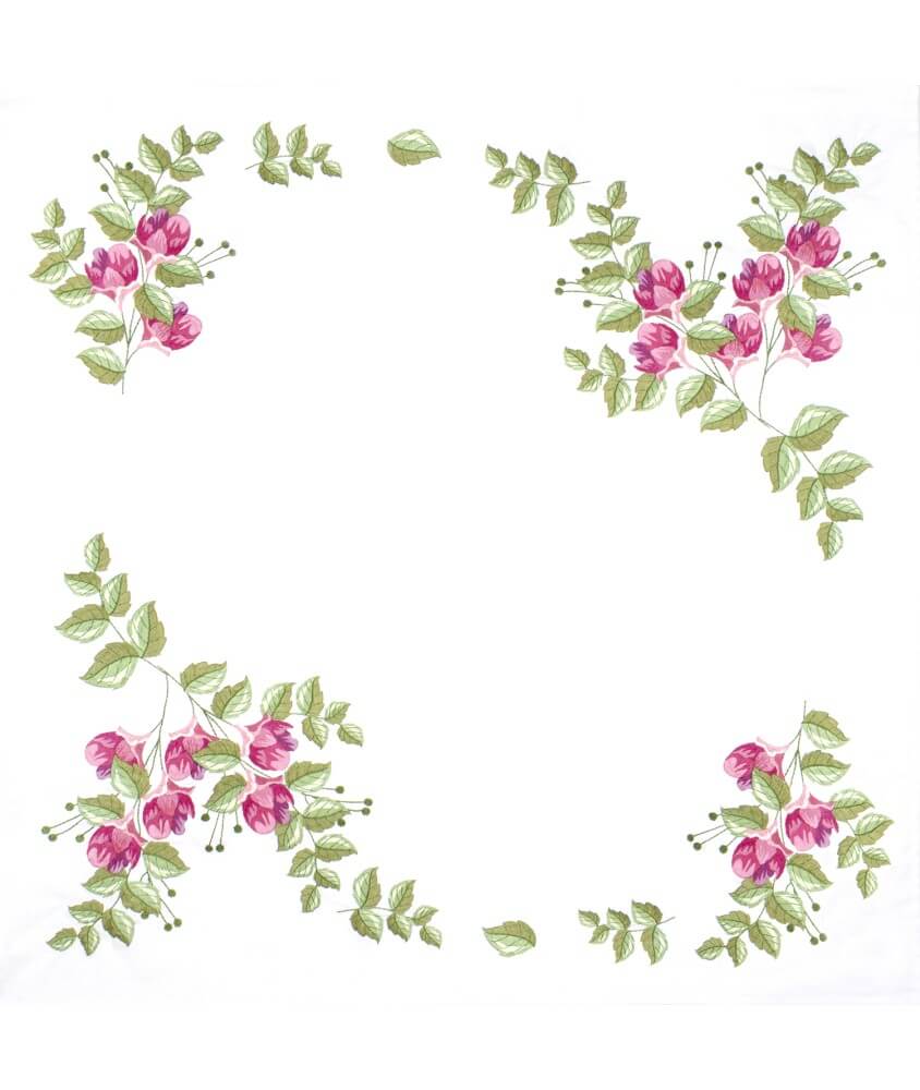 Kit de nappe à broder - Baies florales - 80 x 80 cm - Trimits