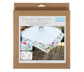 Kit de nappe à broder - Champignons - 80 x 80 cm - Trimits
