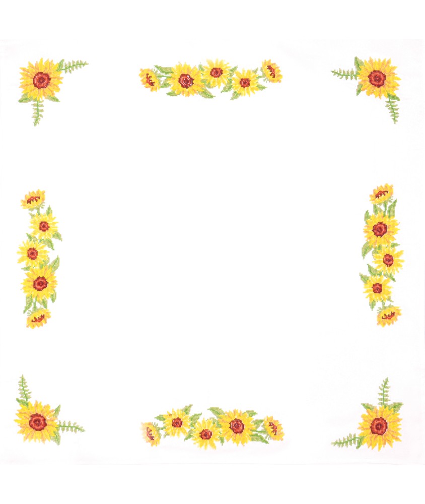 Kit de nappe au point de croix - Tournesol - 80 x 80 cm - Trimits Kit de nappe au point de croix - Tournesol - 80 x 80 cm - Trimits