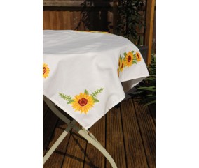 Kit de nappe au point de croix - Tournesol - 80 x 80 cm - Trimits
