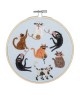 Kit de Broderie Chats avec cercle en bois de 15 cm – Trimits