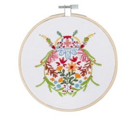 Kit de Broderie Insecte avec cercle en bois de 15 cm – Trimits