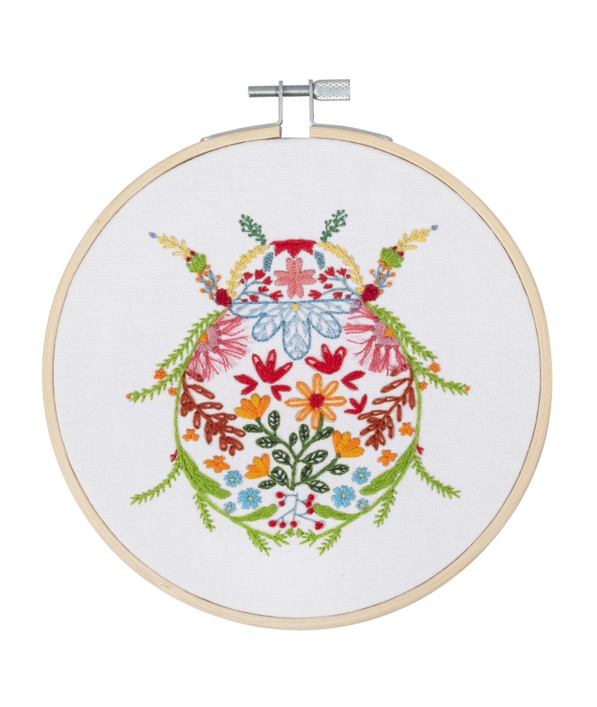 Kit de Broderie Insecte avec cercle en bois de 15 cm – Trimits Kit de Broderie Insecte avec cercle en bois de 15 cm – Trimits