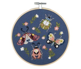 Kit de Broderie Mini bête avec cercle en bois de 15 cm – Trimits