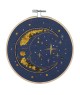 Kit de Broderie Lune avec cercle en bois de 15 cm – Trimits