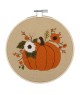 Kit de Broderie Citrouille – Cercle Bambou 15 cm – Trimits