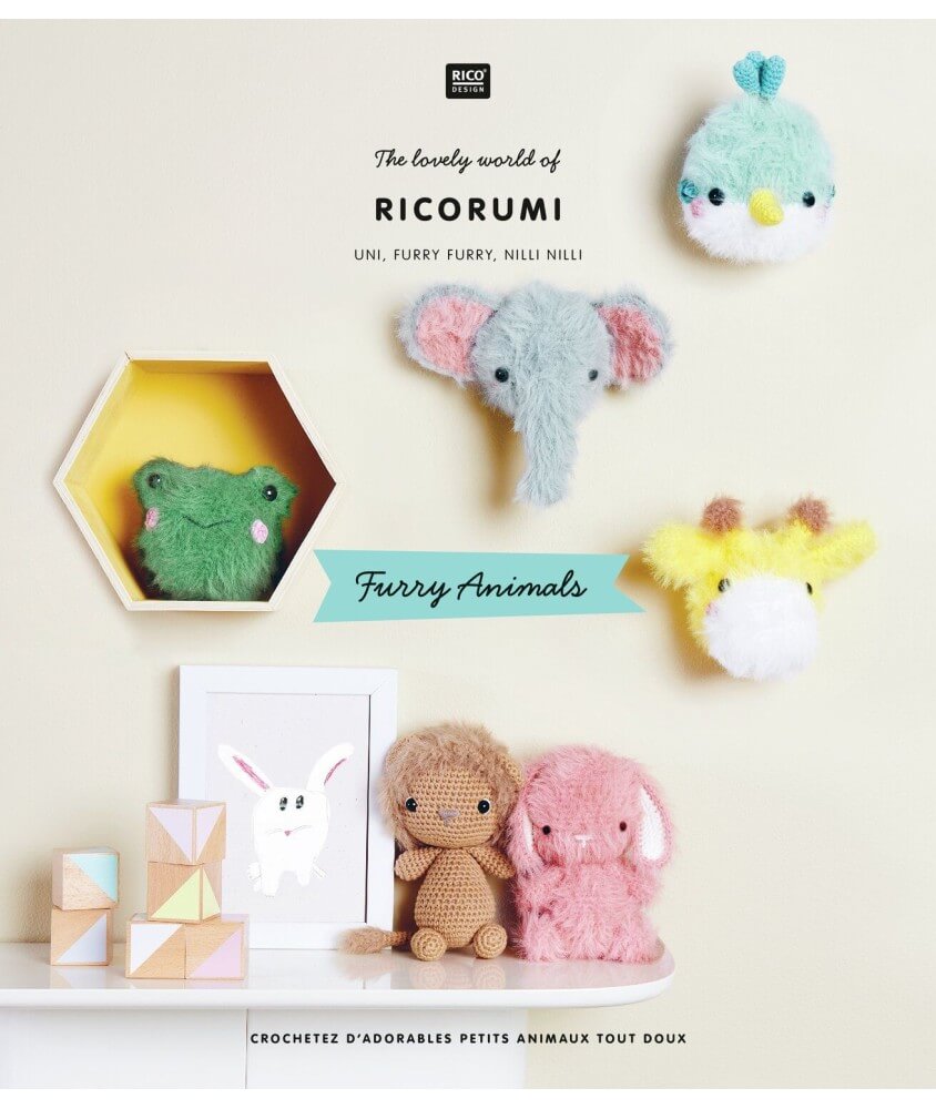 Livre Ricorumi Furry Animals : Créez vos animaux tout doux en crochet ! 🐻🦊🦁 - Rico Design