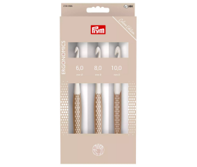 Set de 3 Crochets pour laine - N°6-8-10 - Prym Ergonomics : Le confort et la performance au service de vos créations en laine