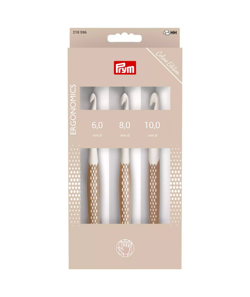 Set de 3 Crochets pour laine - N°6-8-10 - Prym Ergonomics : Le confort et la performance au service de vos créations en laine Set de 3 Crochets pour laine - N°6-8-10 - Prym Ergonomics : Le confort et la performance au service de vos créations en laine