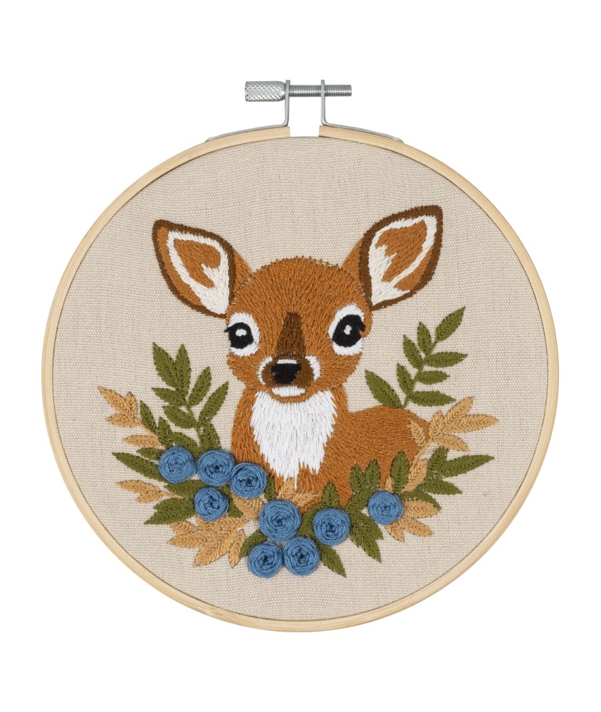Kit de Broderie Cerf – Cercle Bambou 15 cm – Trimits Kit de Broderie Cerf – Cercle Bambou 15 cm – Trimits