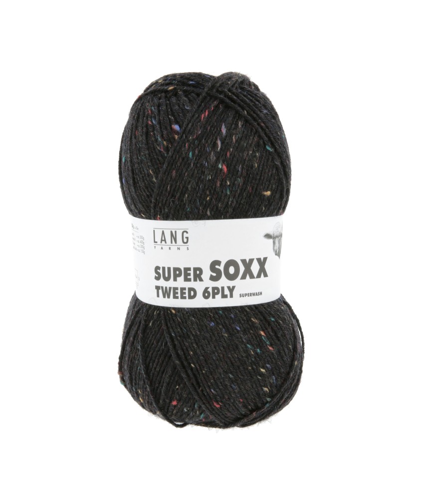 Pelote à tricoter SUPER SOXX TWEED 6 fils - 150 Gr - Lang Yarns
