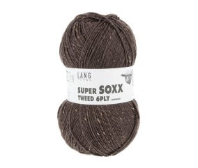 Pelote à tricoter SUPER SOXX TWEED 6 fils - 150 Gr - Lang Yarns : La laine robuste, chaude et élégante