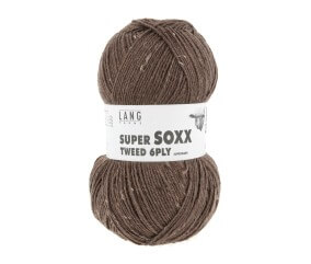 Pelote à tricoter SUPER SOXX TWEED 6 fils - 150 Gr - Lang Yarns : La laine robuste, chaude et élégante