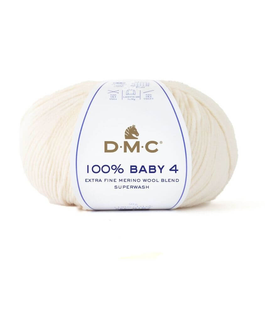 Pelote de mérino à tricoter 100% BABY 4 - DMC
