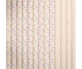 Tissu coton matelassé fleurette