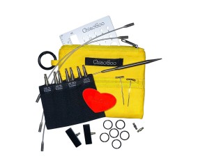 KIT AIGUILLES INTERCHANGEABLES TWIST RED LACE SHORTIES LARGE - CHIAOGOO