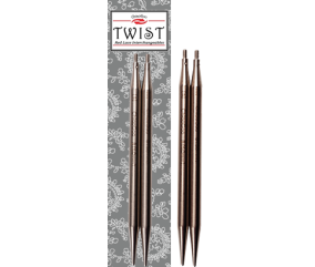 AIGUILLES INTERCHANGEABLES de 13 cm TWIST RED LACE N°2 à 10 - CHIAOGOO