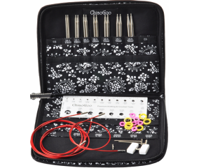 KIT AIGUILLES INTERCHANGEABLES TWIST RED LACE MINI 13 CM - CHIAOGOO