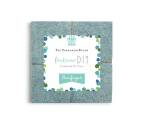 PACK PACIFIQUE - 9 COLORIS DE FEUTRINE 15x15cm EN CAMAIEUX