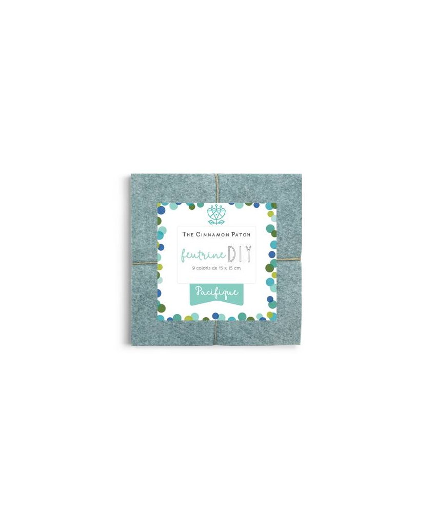 PACK PACIFIQUE - 9 COLORIS DE FEUTRINE 15x15cm EN CAMAIEUX PACK PACIFIQUE - 9 COLORIS DE FEUTRINE 15x15cm EN CAMAIEUX