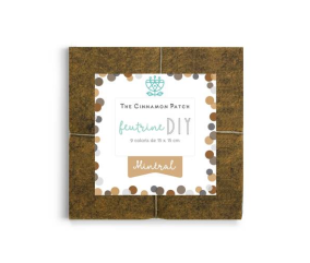 PACK MINERAL - 9 COLORIS DE FEUTRINE 15x15cm EN CAMAIEUX