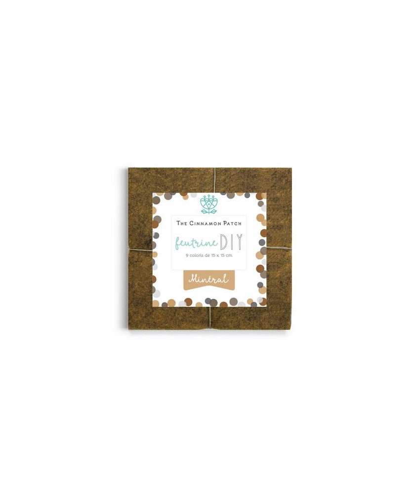 PACK MINERAL - 9 COLORIS DE FEUTRINE 15x15cm EN CAMAIEUX PACK MINERAL - 9 COLORIS DE FEUTRINE 15x15cm EN CAMAIEUX