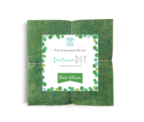 PACK FORET D'HIVER - 9 COLORIS FEUTRINE 15x15cm EN CAMAIEUX