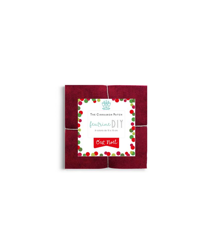 PACK C'EST NOEL - 9 COLORIS DE FEUTRINE 15x15cm EN CAMAIEUX PACK C'EST NOEL - 9 COLORIS DE FEUTRINE 15x15cm EN CAMAIEUX