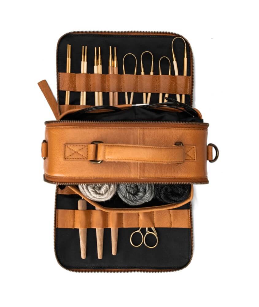 SAC POUR LE TRICOT ET LE CROCHET MUUD - LILLY - WHISKY