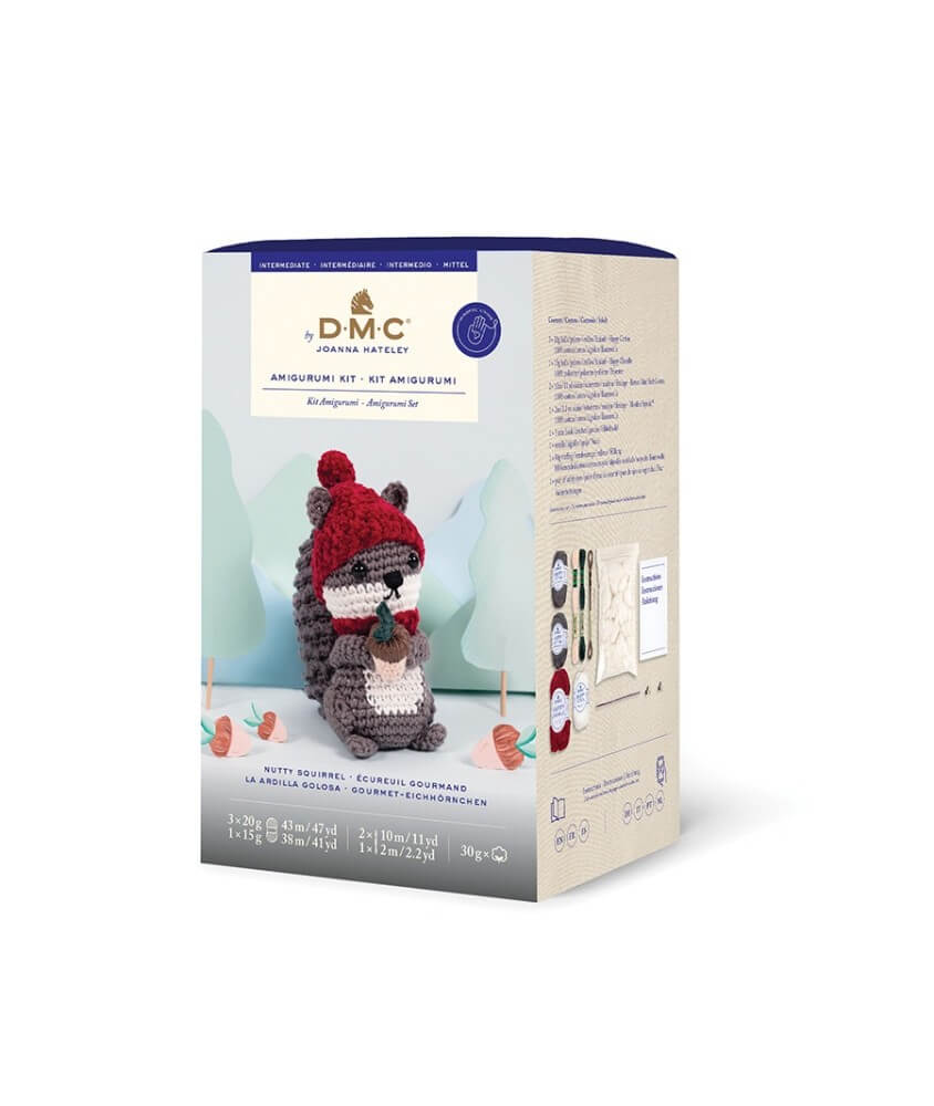 Kit Crochet Écureuil Gourmand – DMC : kit complet pour réaliser un amigurumi craquant et plein - Gris - vue 3