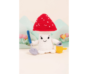 Kit Crochet Champignon Jardinier – DMC  kit complet et adorable pour créer votre petit champignon au crochet