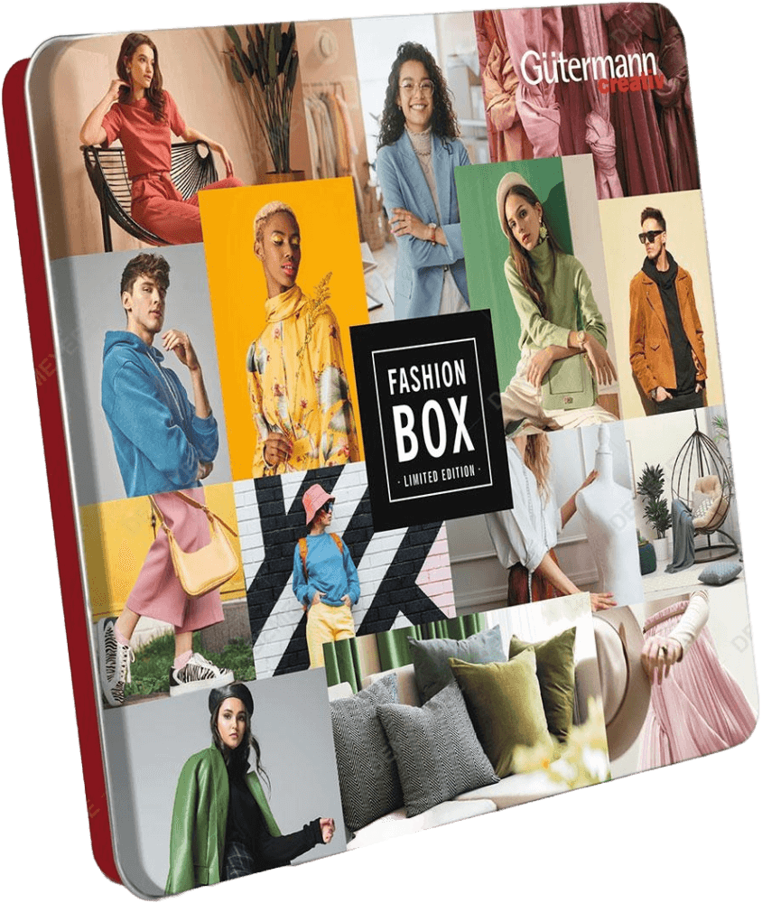 Coffret de 20 bobines de fils à coudre 100m de Gütermann - Le coffret complet: fils, aiguilles, épingles et mètre ruban