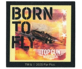 Écusson imprimé “Born to Fly” – Top Gun – 65x63mm🛩️