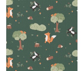 Tissu enfant coton renard