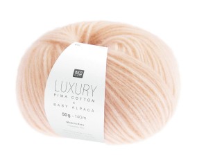Pelote de cachemire et de coton Luxury Pima Cotton x Baby Alpaca - Rico Design - 02 Abricot