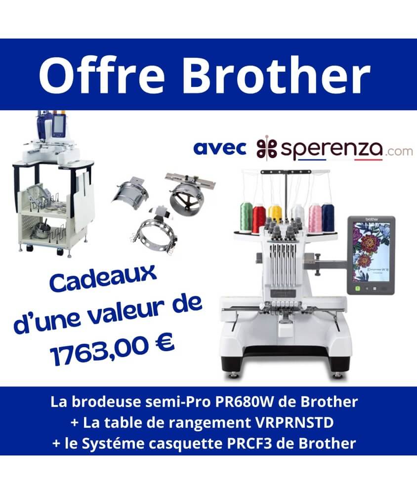 Machine à Broder Semi-Professionnelle Brother PR680W BROTHER offre solde promotion black friday idée cadeau artisants