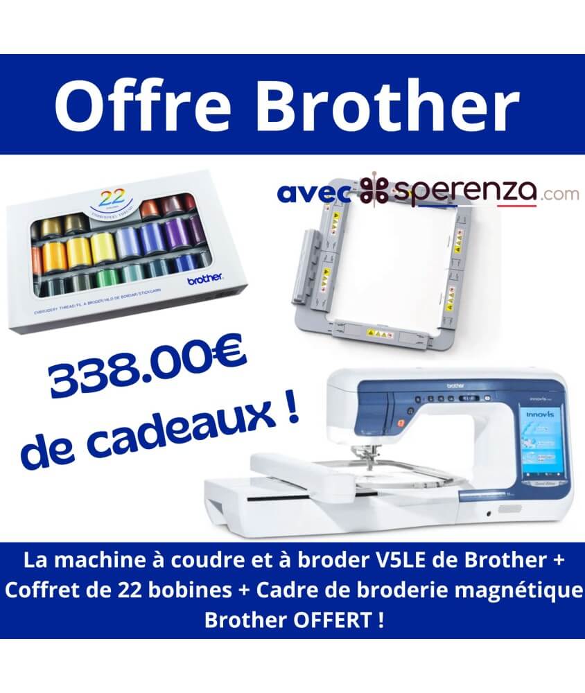Machine à coudre et à broder Innov-is V5LE - Garantie 5 ans - Brother promotion offre réduction remise cadeaux