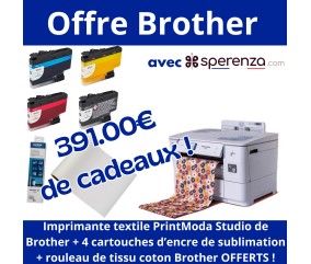 Imprimante textile PrintModa Studio HLJF1 - Garantie 2 ans - Brother Offre exclusive cadeau artisan DIY