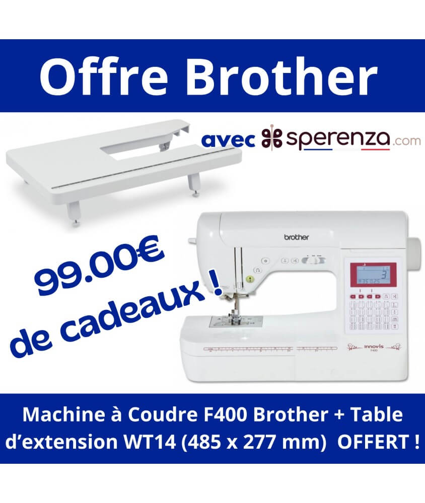 Machine à coudre Innov-is F400 - Brother AVEC TABLE D'EXTENSION CADEAU Noël diy pROMO SOLDE PROMOTION