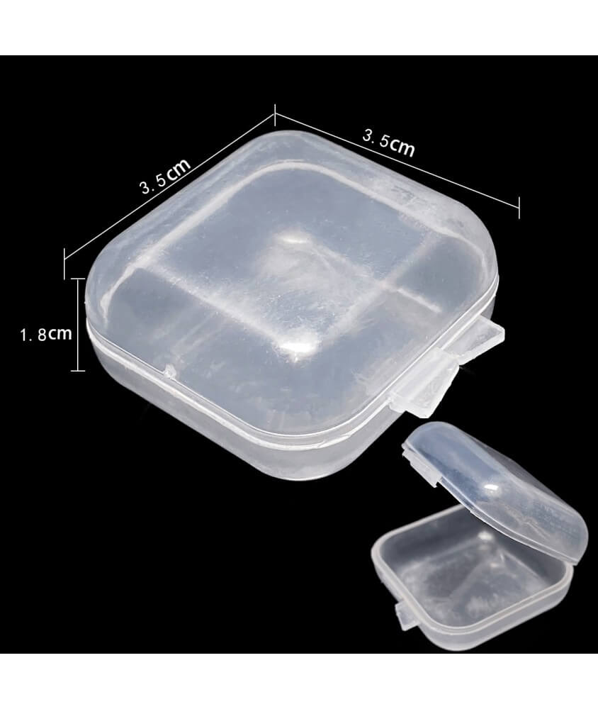Bte de rangemnt en plastique 3,5x3,5x1,8cm