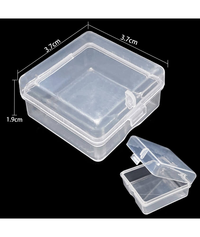 Bte de rangemnt en plastique 3,7x3,7x1,9cm