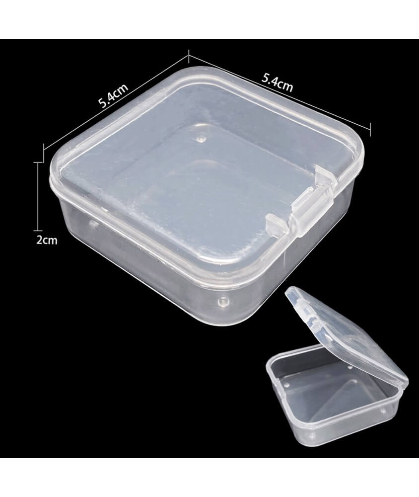 Bte de rangement en plastique 5,4x5,4x2cm