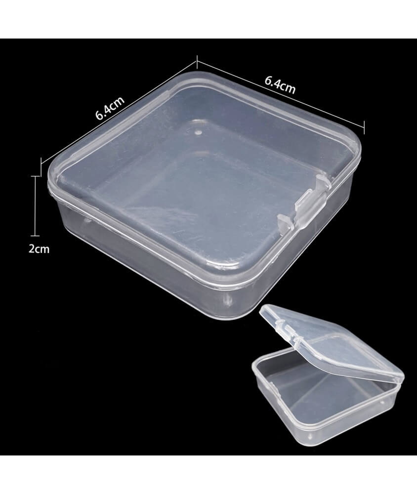 Bte de rangement en plastique 6,4x6,4x2cm