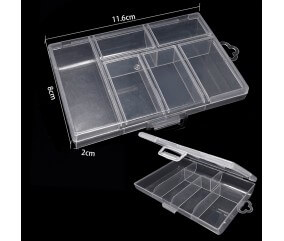 Boîte de rangement en plastique 11,6x8x2cm