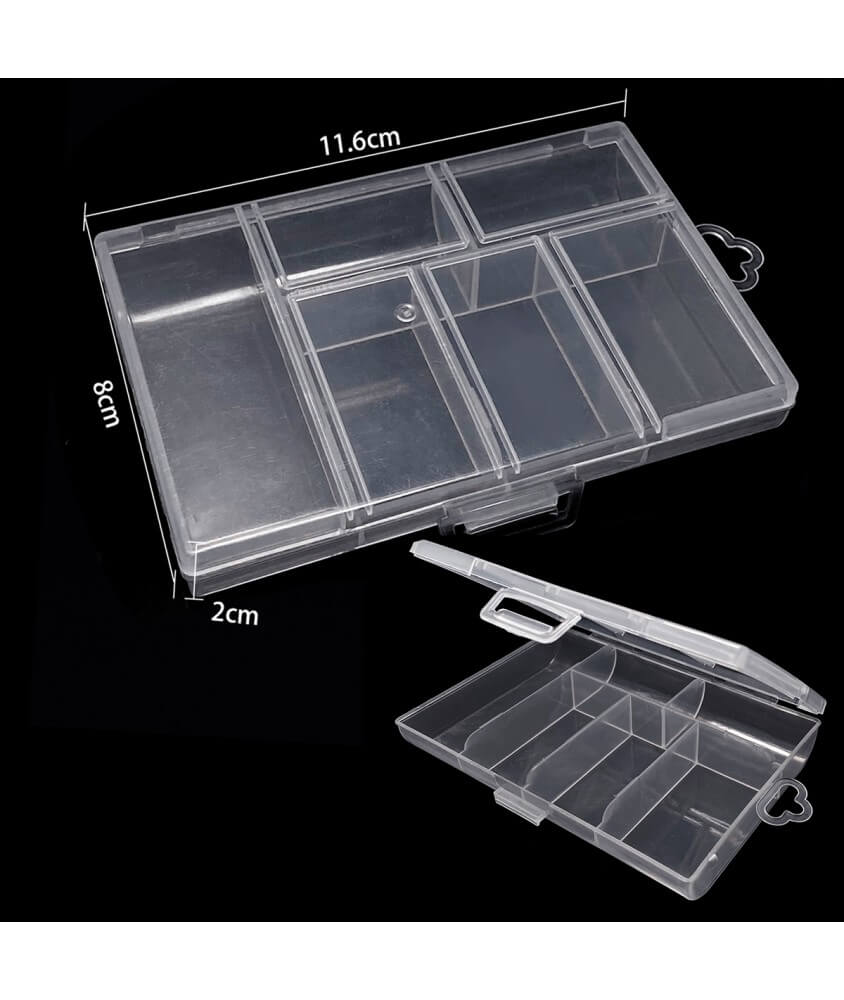 Boîte de rangement en plastique 11,6x8x2cm