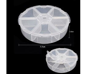 Boîte de rangement en plastique 7,7x1,9cm