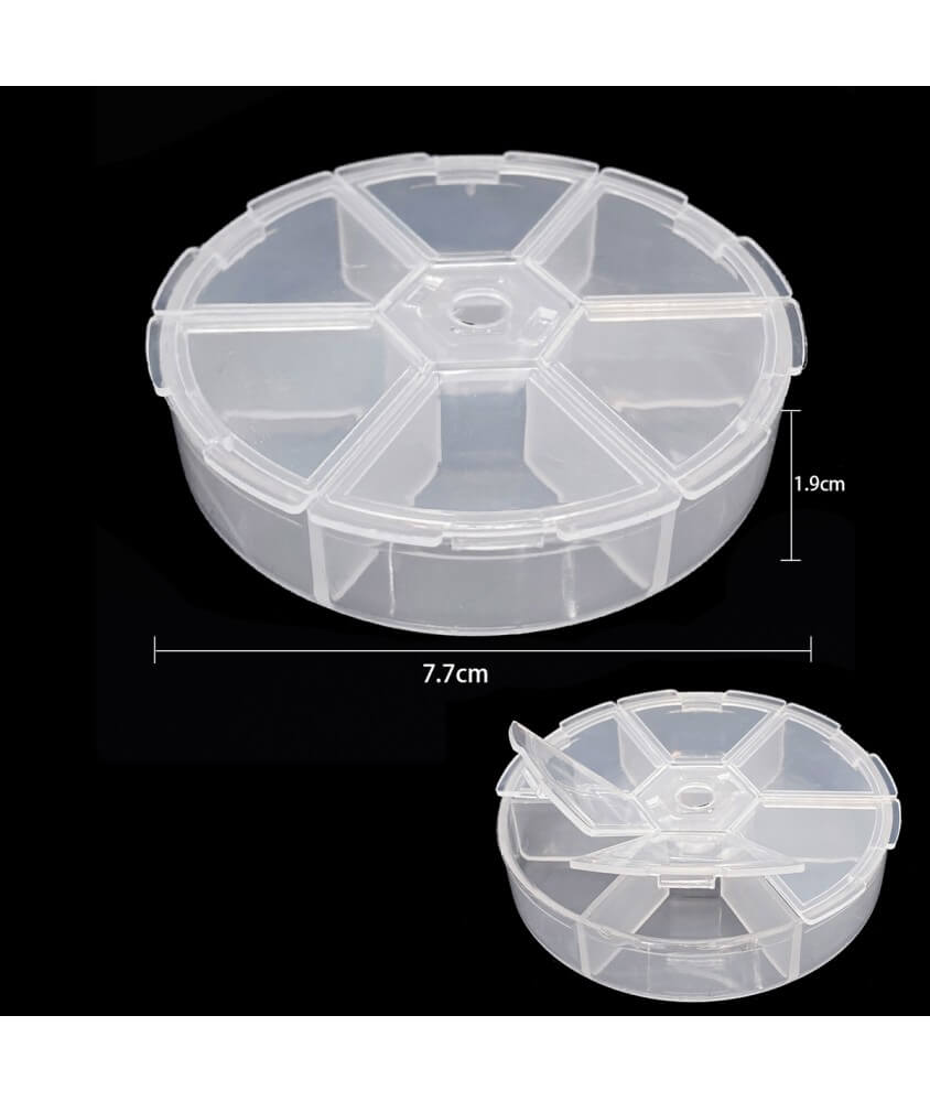 Boîte de rangement en plastique 7,7x1,9cm