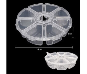 Boîte de rangement en plastique 10x2,7cm
