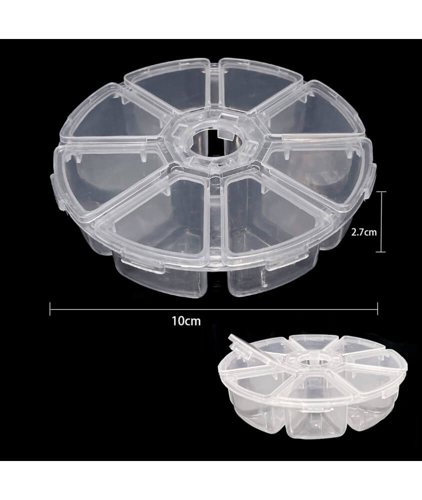 Boîte de rangement en plastique 10x2,7cm